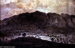 Panoramic View of Derwentwater and the Vale of Keswick, detail of a valley with Bassenthwaite in the