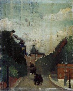 View Of The Palais Du Metropolitan (study) — Henri Julien Félix Rousseau (le Douanier)