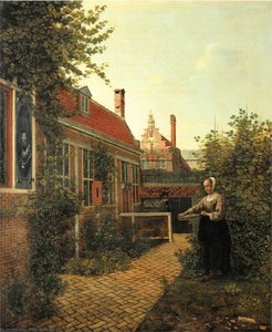 Woman Basket Garden — Pieter De Hooch