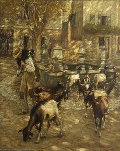 Goats At A Fountain — Henry Herbert La Thangue