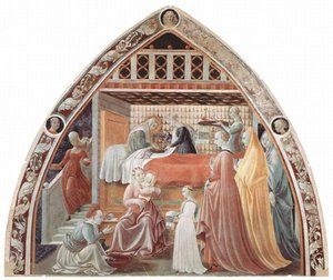 Maria Birth Scene — Paolo Uccello, Early Renaissance