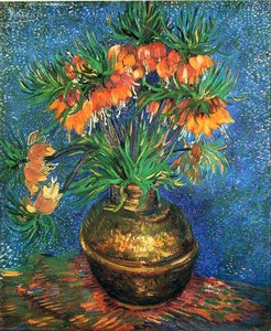 Fritillaries In A Copper Vase — Vincent Willem Van Gogh, Post-impressionism