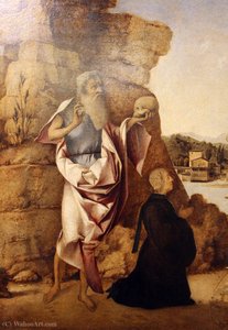 Madonna And Child Enthroned With St. Jerome — Benedetto Diana