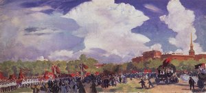 May Day Parade. Petrograd. Mars Field — Boris Mikhailovich Kustodiev