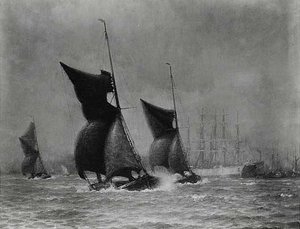 Thames River Barges, (painting)