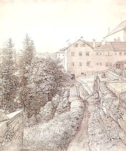 The Garden Of The Capuchin Monastery In Salzburg — Ferdinand Olivier, Academic Drawing