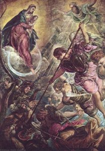 Battle Of The Archangel Michael And The Satan — Jacopo Tintoretto, Baroque Mannerism