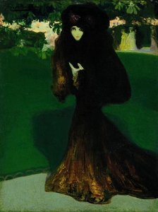 Woman In Garden, Paris — Hermen Anglada Camarasa, Symbolism
