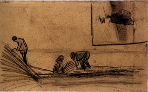Figures In A Winter Landscape — Vincent Willem Van Gogh
