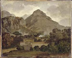 Paysage D'italie — Anne-louis Girodet, Romantic Landscape