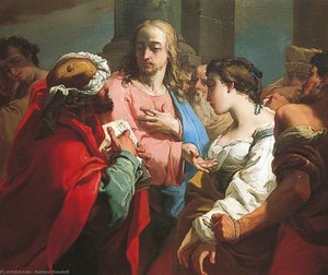 Christ And The Woman Taken In Adultery — Gaetano Gandolfi