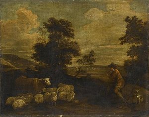 Le Troupeau — David Teniers Ii Le Jeune, Flemish Baroque