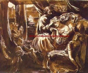 Study For The Death Of Lady Macbeth — Dante Gabriel Rossetti
