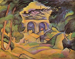 Viaduct At Estaque — Georges Braque, Analytical Cubism
