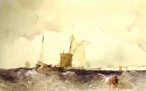 At The English Coast — Richard Parkes Bonington, Romanticism