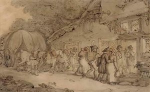 Arriving At The Inn — Thomas Rowlandson