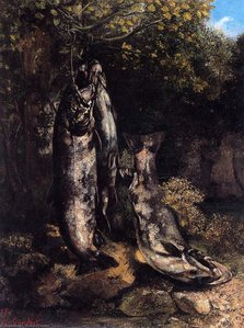 Still Life With Three Trout From The Loue River — Gustave Courbet, Realism