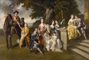 The Family Of Sir William Young — Johann Zoffany, Baroque