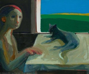 Woman And Cat By Window — James Jarvaise