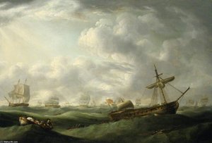 Ship Abandoned In Abating Storm — Robert Dodd