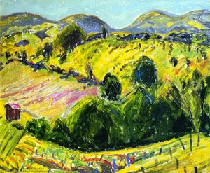 Fauve Landscape With Rolling Hills — Alfred Henry Maurer, Fauvism