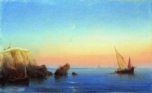 Calm Sea. Rocky Coast — Ivan Konstantinovich Aivazovsky, Romanticism
