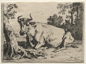 The Cow Lying Down Near A Tree — Paulus Potter