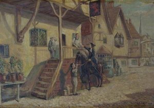 Street Scene, 'red Lion' Pub — Albert C Cooper