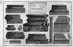 Various Bases And A Stem Of Columns — Giovanni Battista Piranesi