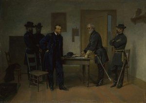 Lee Surrendering to Grant at Appomattox