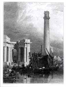 The Shot Tower And Waterloo Bridge
