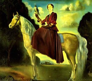Equestrian Fantasy - Portrait Of Lady Dunn, 1954 — Salvador Dalí