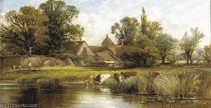 On The River; And Cattle Watering — Alfred I Glendening