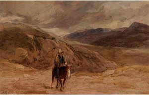 A Traveller On Horseback — David Cox