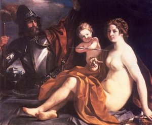 Venus, Mars And Cupid — Guercino