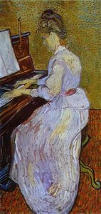 Mademoiselle Gachet At Piano — Vincent Willem Van Gogh, Post-impressionism