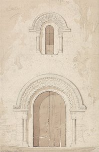 West Doorway And Window In The Church Of Ham Near Valognes, Normandy — John Sell Cotman