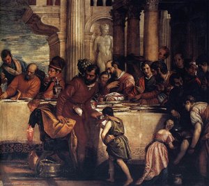 Feast At The House Of Simon (detail) — Paolo Veronese, Baroque Painting