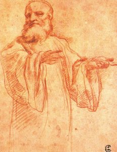 Study For The Figure Of Saint Benedict — Antonio Allegri Da Correggio, Renaissance