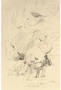 Arabs At Mount Sinai, Egypt — Edward Lear