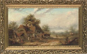Villagers Outside The Inn — Georgina Lara