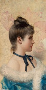 Profile Portrait Of A Young Beauty — Vittorio Matteo Corcos