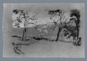 Landscape. Two Trees — Arthur B. Davies