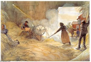 La Trilla Del Grano — Carl Larsson