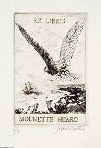 Book Plate Mounette Huard — Herman Armour Webster