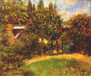 Railway Bridge At Chatou — Pierre-auguste Renoir, Impressionism