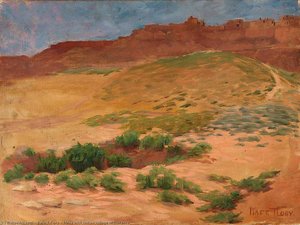 Mesa With Indian Village In Distance — Kate T Cory