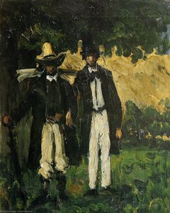 Marion And Valabregue Posing For A Picture — Paul Cézanne