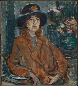 Woman In Brown Coat — Maurice Brazil Prendergast