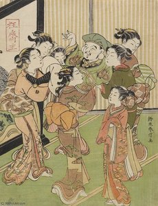 Seven Women Carrying Daikoku God — Suzuki Harunobu, Ukiyo-e